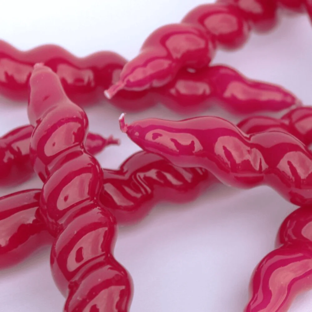 Pack 3 bougies spirales magenta – Image 3
