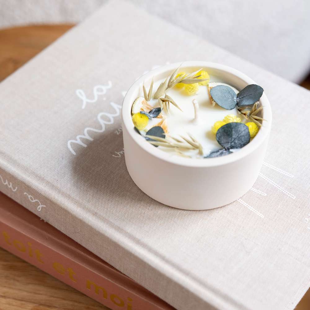 Bougie fleurie yuzu – Image 2